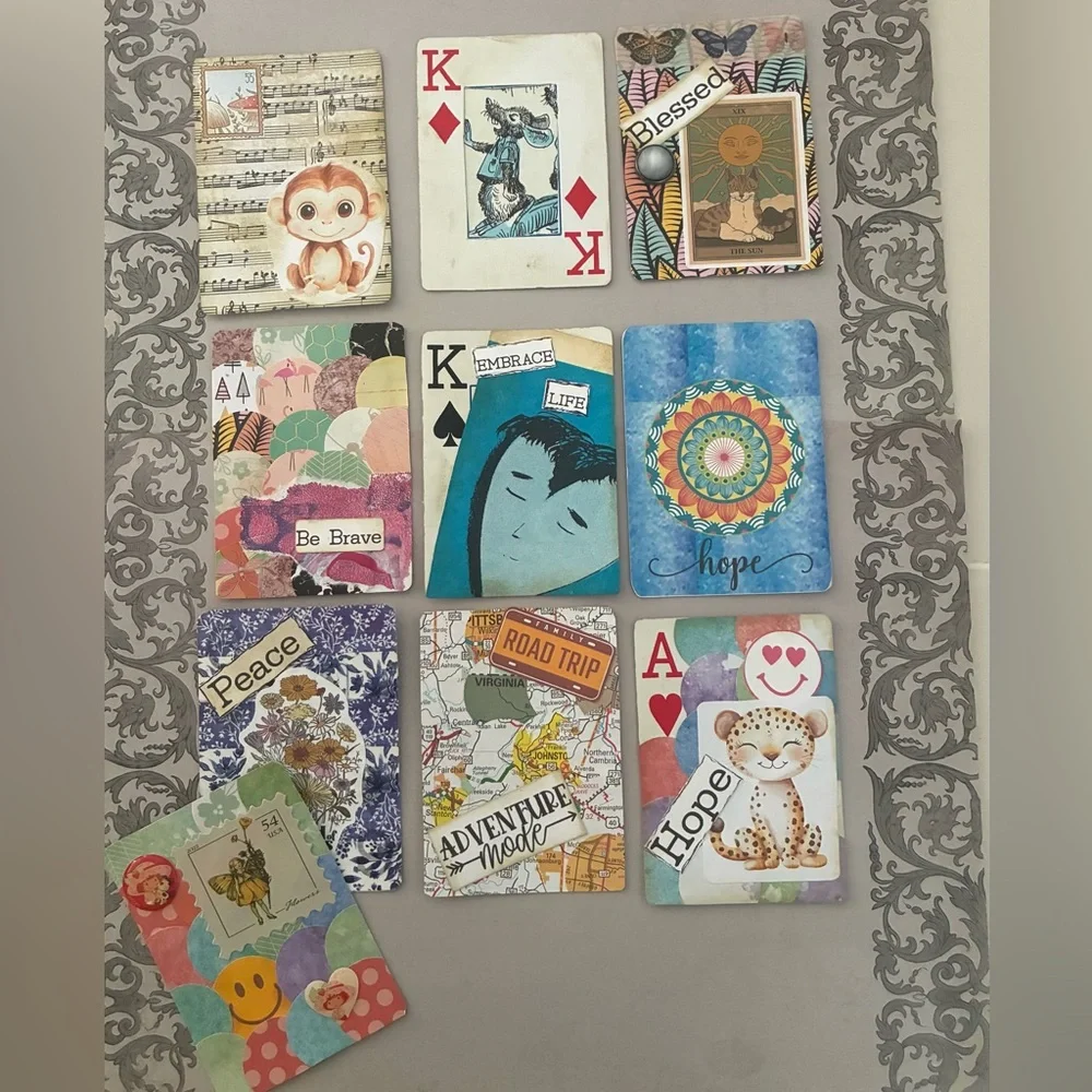 10 Altered Playing Cards